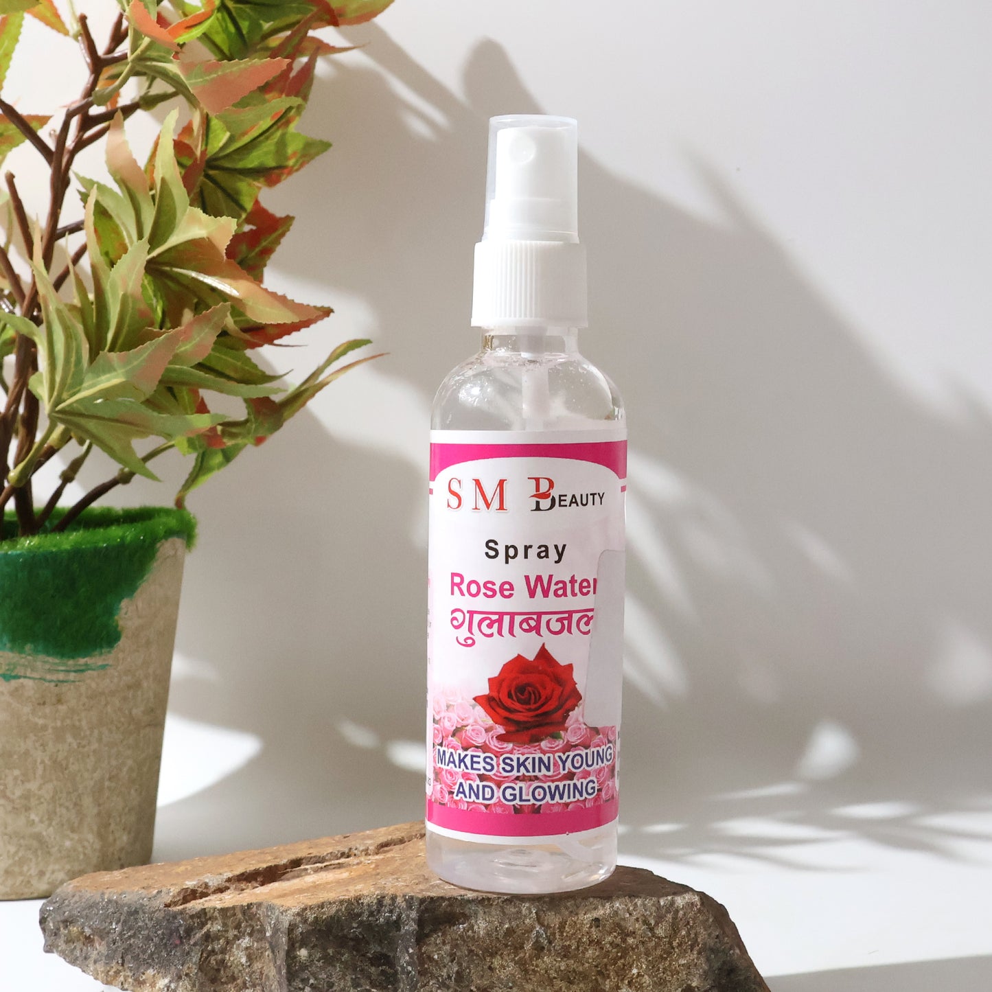 Natural Rose Water Facial Mist Spray - 100ml Hydrating Toner - Happy Price - Image 3