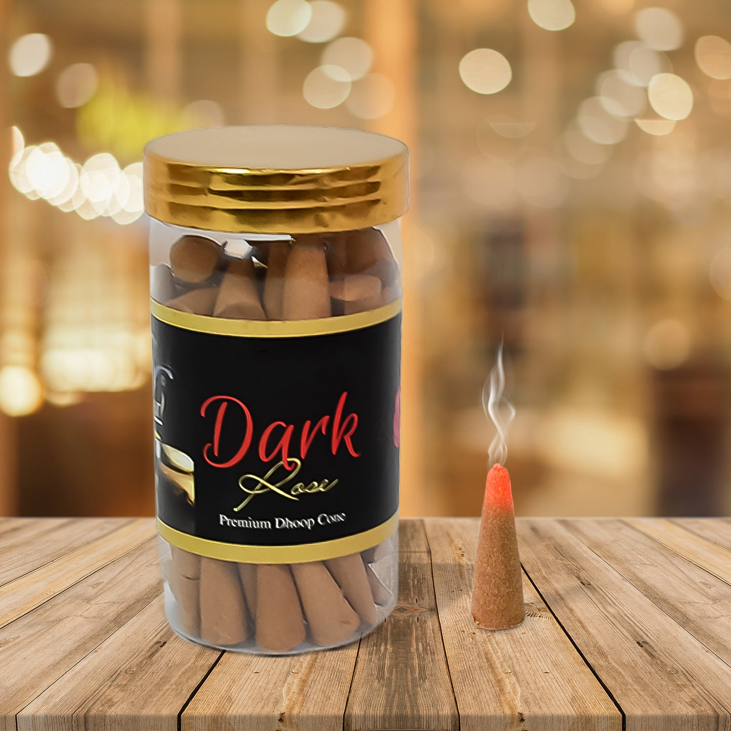 Premium Dark Rose Dhoop Cones - 120 Gm Pack - Happy Price - Image 4