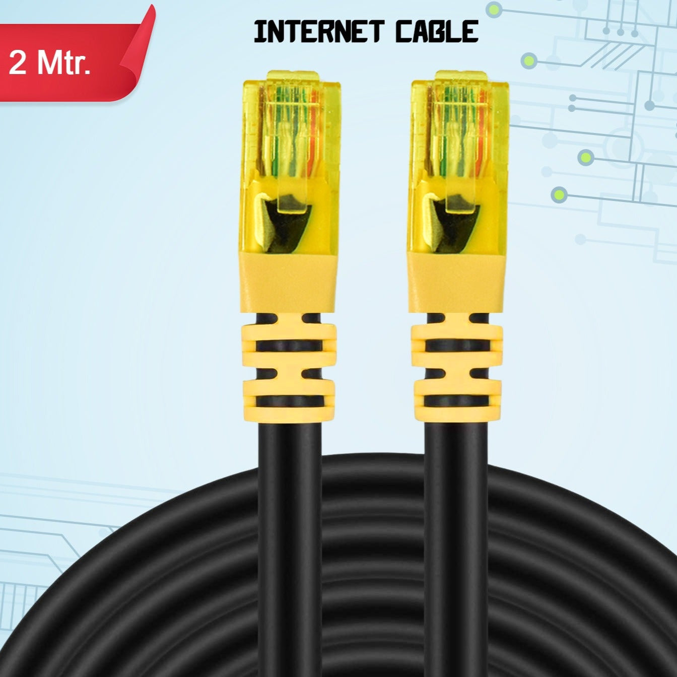 Heavy Duty Cat 8 Ethernet Cable Internet Cable (2 Mtr. 1 Pc) - Happy Price - Image 1
