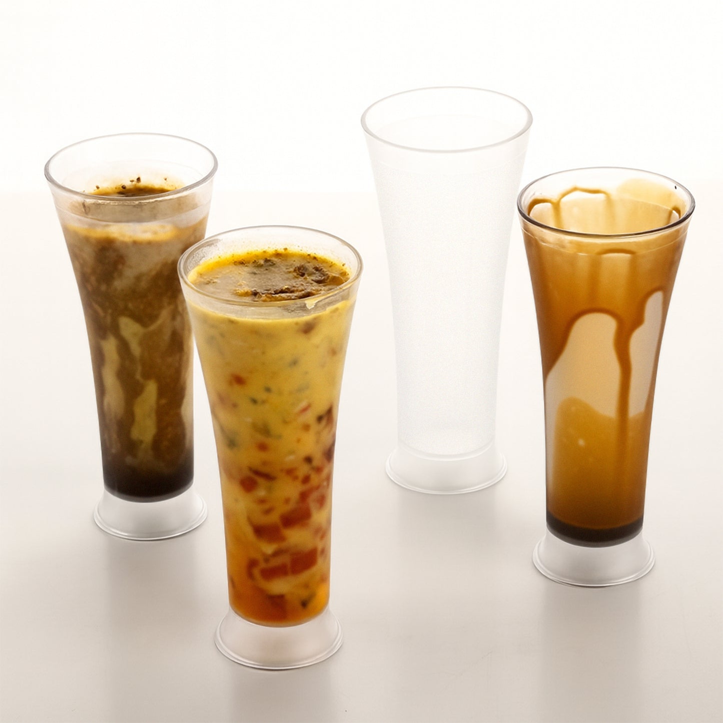 Set of 6 Tall Matt Finish Plastic Glasses - 300ml Each for Faluda & Beverages - Happy Price - Image 5
