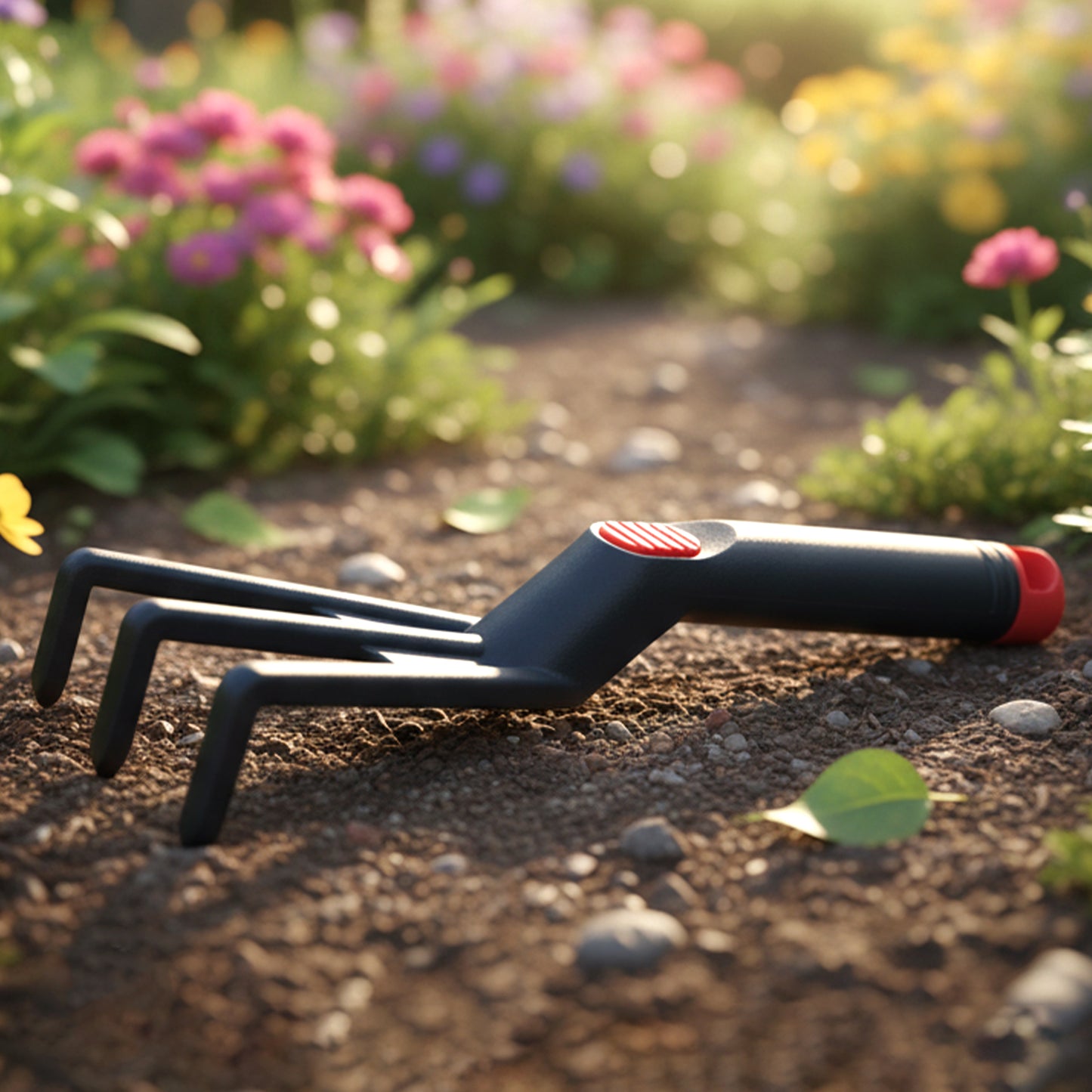 Hand Garden Cultivator Rake Plastic Gardening Tool (1 Pc 27 Cm)