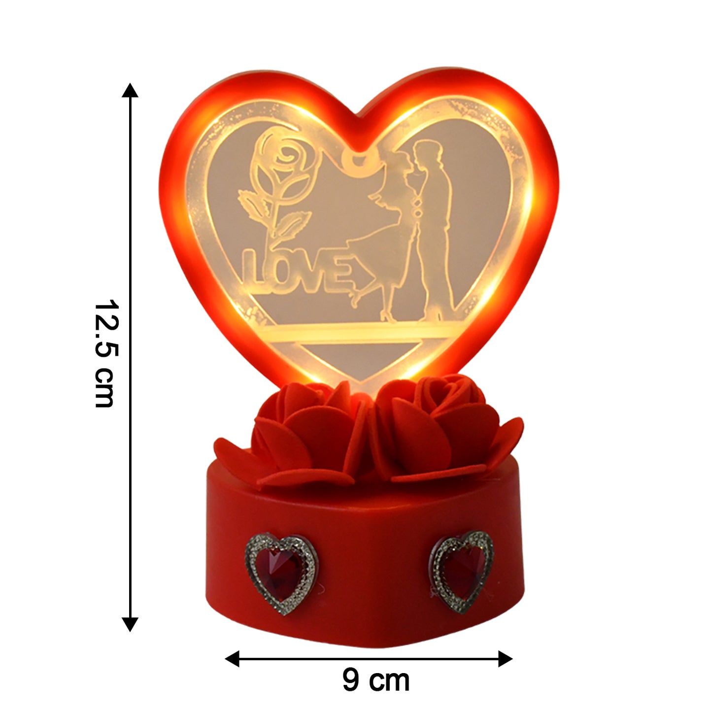 Heart-shaped Love Couple Decorative Showpiece (1 Pc) - Happy Price - Image 6