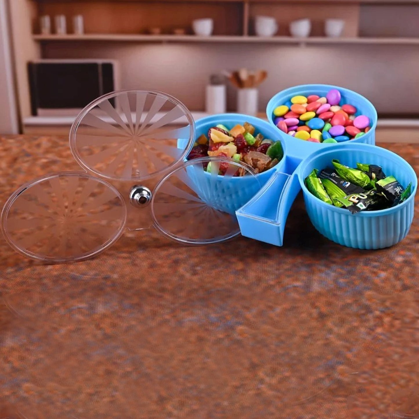 Premium 3-compartment Revolving Dry Fruit Box (1 Pc) - Happy Price - Image 6