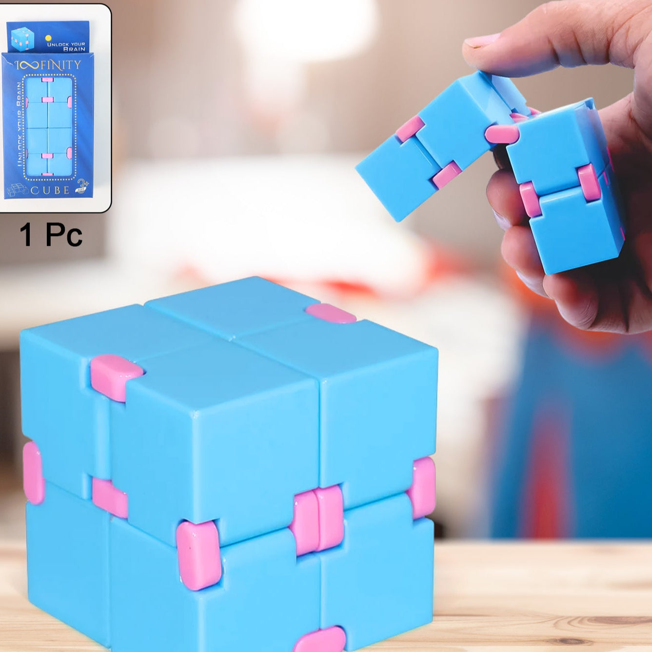 Infinity Cube Fidget Toy Stress Relief Hand Puzzle For Kids Adults 1 Pc - Happy Price - Image 1