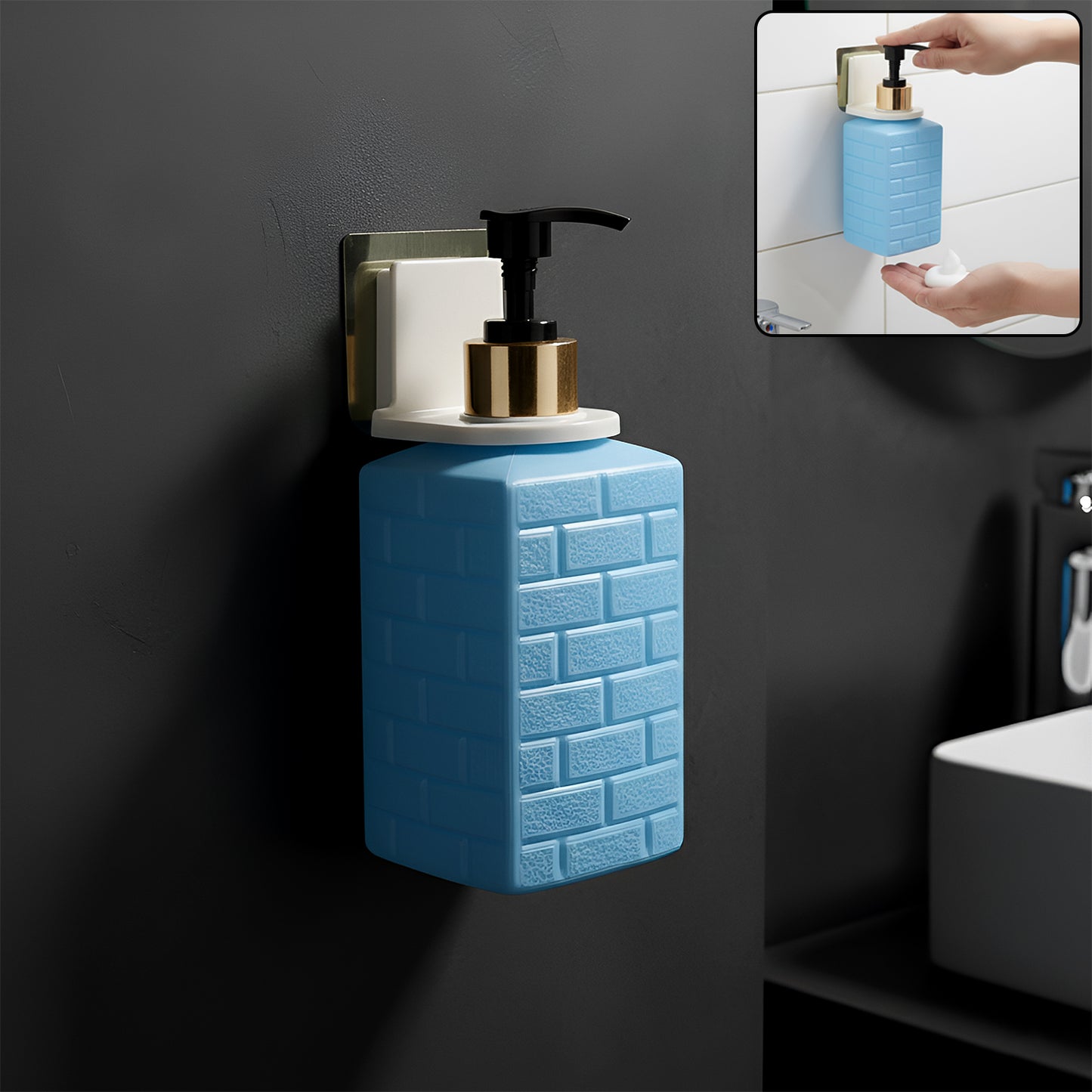 Wall-Mounted Liquid Soap Dispenser with Push Pump - 1 Set - Happy Price - Image 3