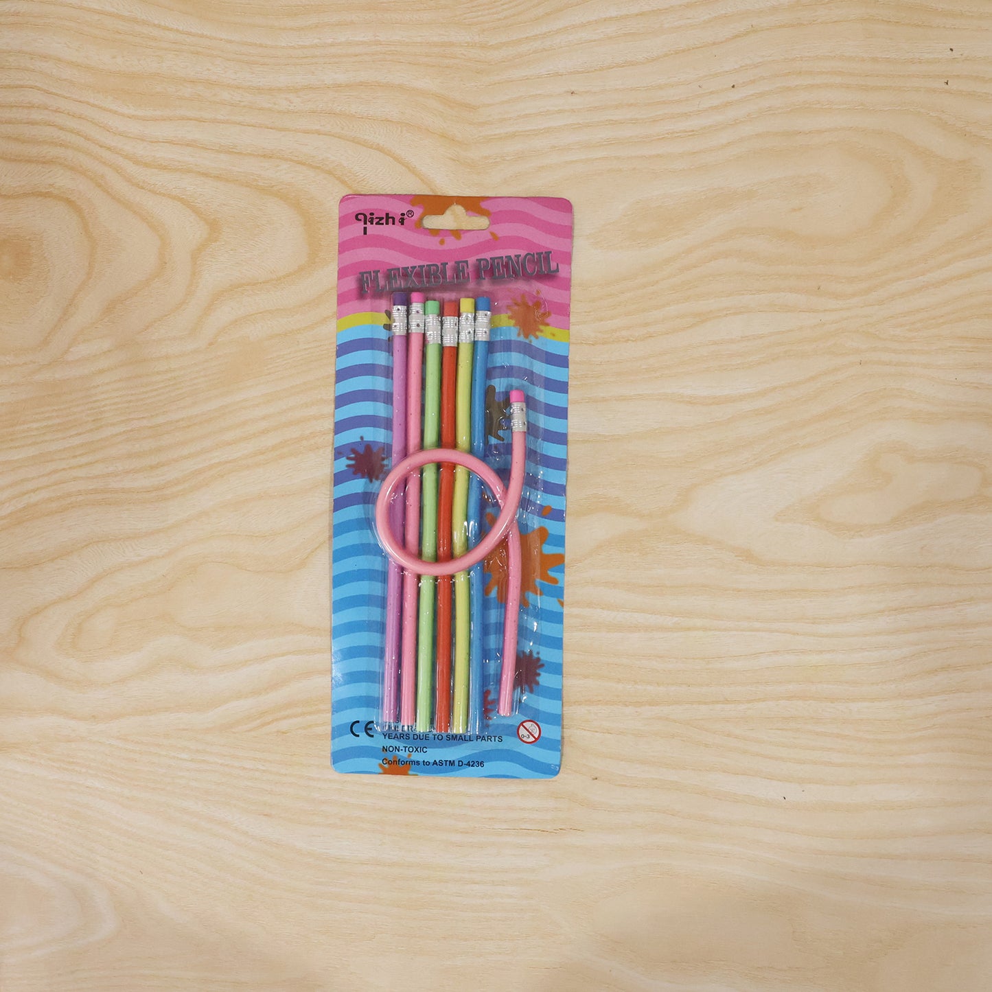 7 Pc Flexible Magic Pencils with Erasers - Colorful Soft Bendable Writing Tools - Happy Price - Image 7