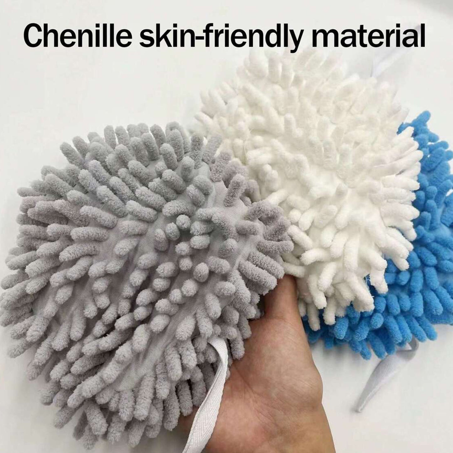 Super Soft Cute Hanging Hand Towel For Kitchen And Bathroom Ultra Absorbent Thick Coral Velvet Hand Towels With Hanging Loop Fast Drying Microfiber - Happy Price - Image 5