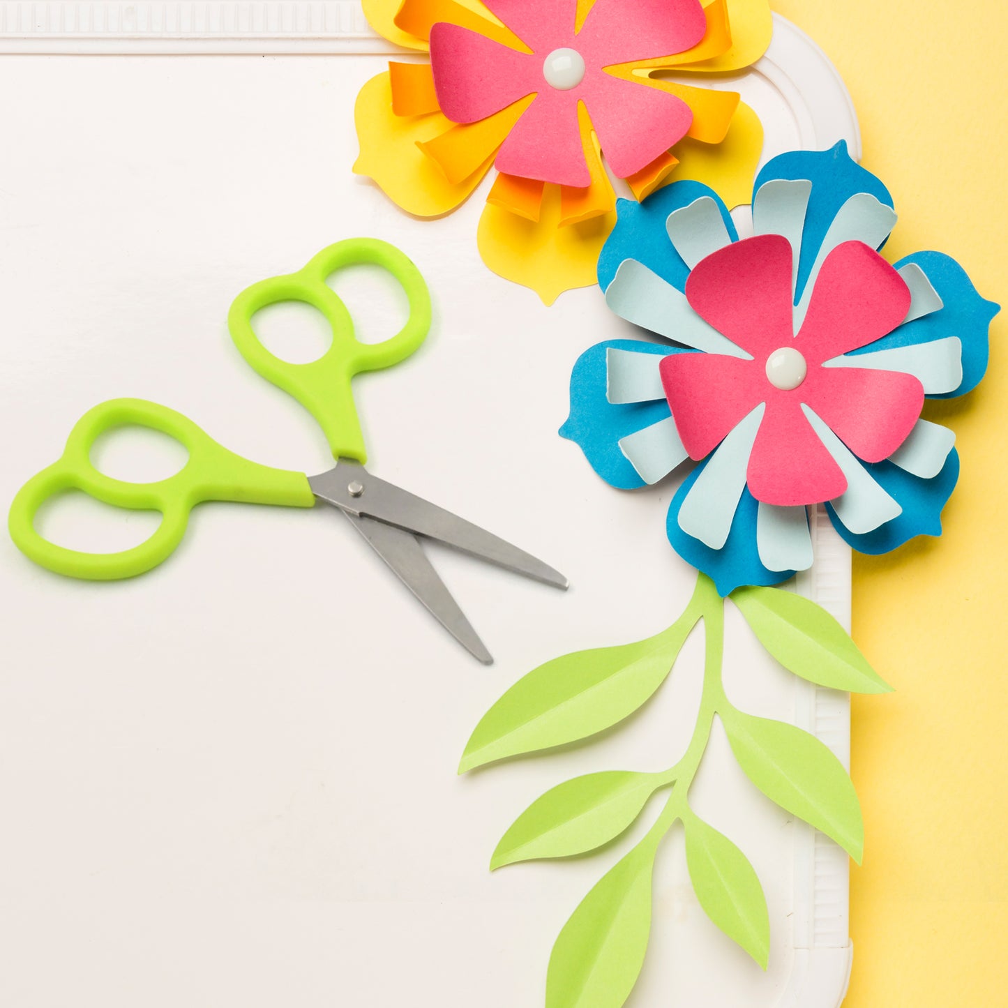 Stainless Steel Double Grip Scissors Multipurpose Comfort Grip Handle And Stainless Steel Blades Paper Photos Crafts All Purpose Office (1 Pc) - Happy Price - Image 5