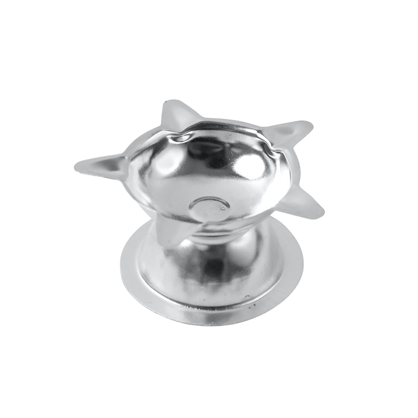 Stainless Steel Lotus Diya - 1 Piece Traditional Oil Lamp for Puja - Happy Price - Image 2