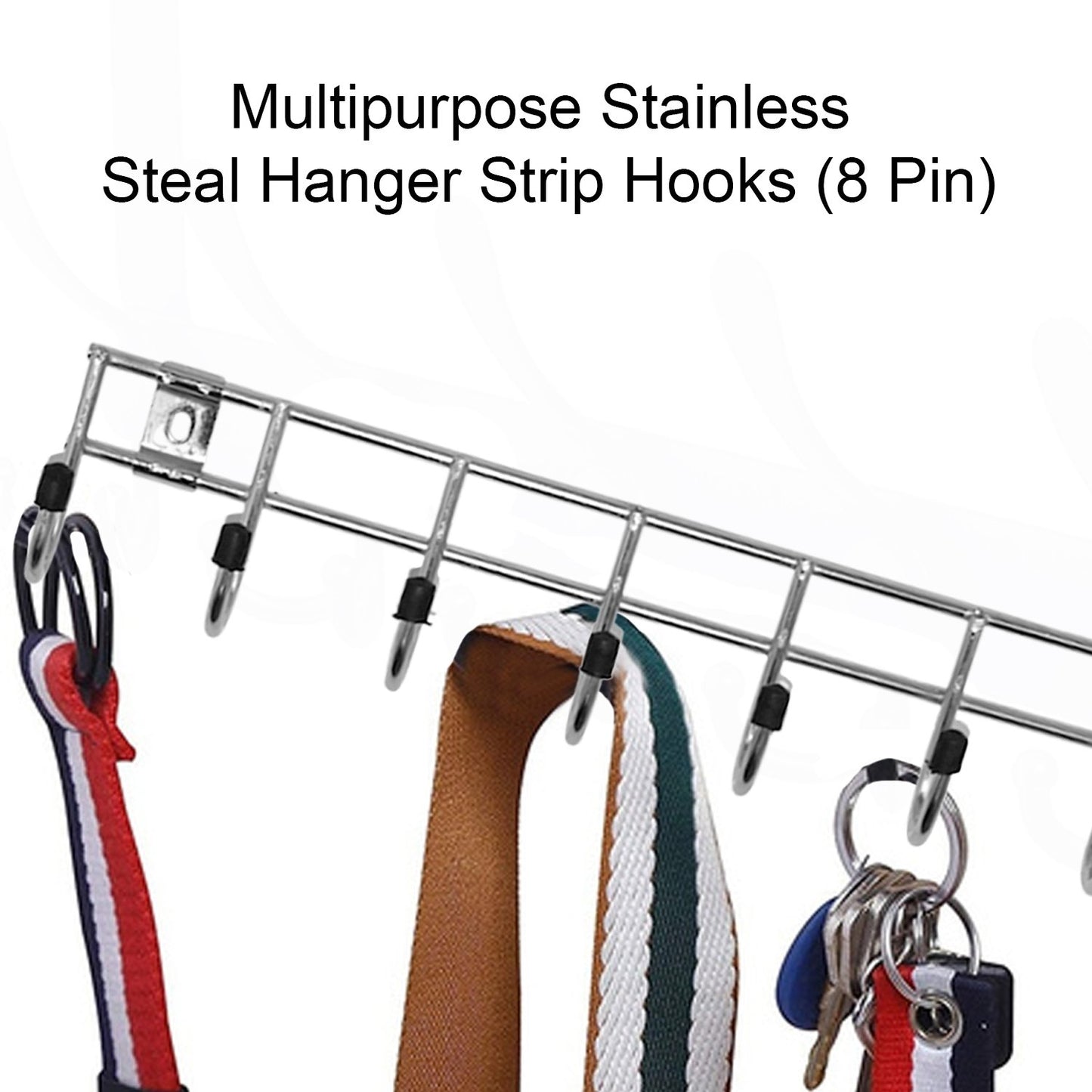 Multipurpose Stainless Steel Hanger Strip Hooks (8 Pin) - Happy Price - Image 4