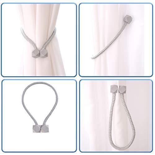Hexagonal Magnetic Braided Rope Drapery Window Curtains Loop Binding Ties Buckle (2 Pc) - Happy Price - Image 6