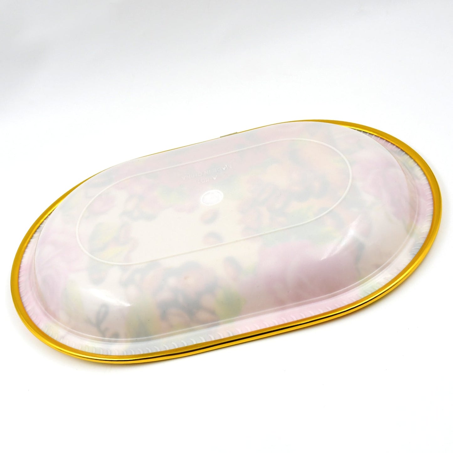 Small Plastic Flower Printed Design Serving Tray (1 Pc 27 X 18 Cm) - Happy Price - Image 3