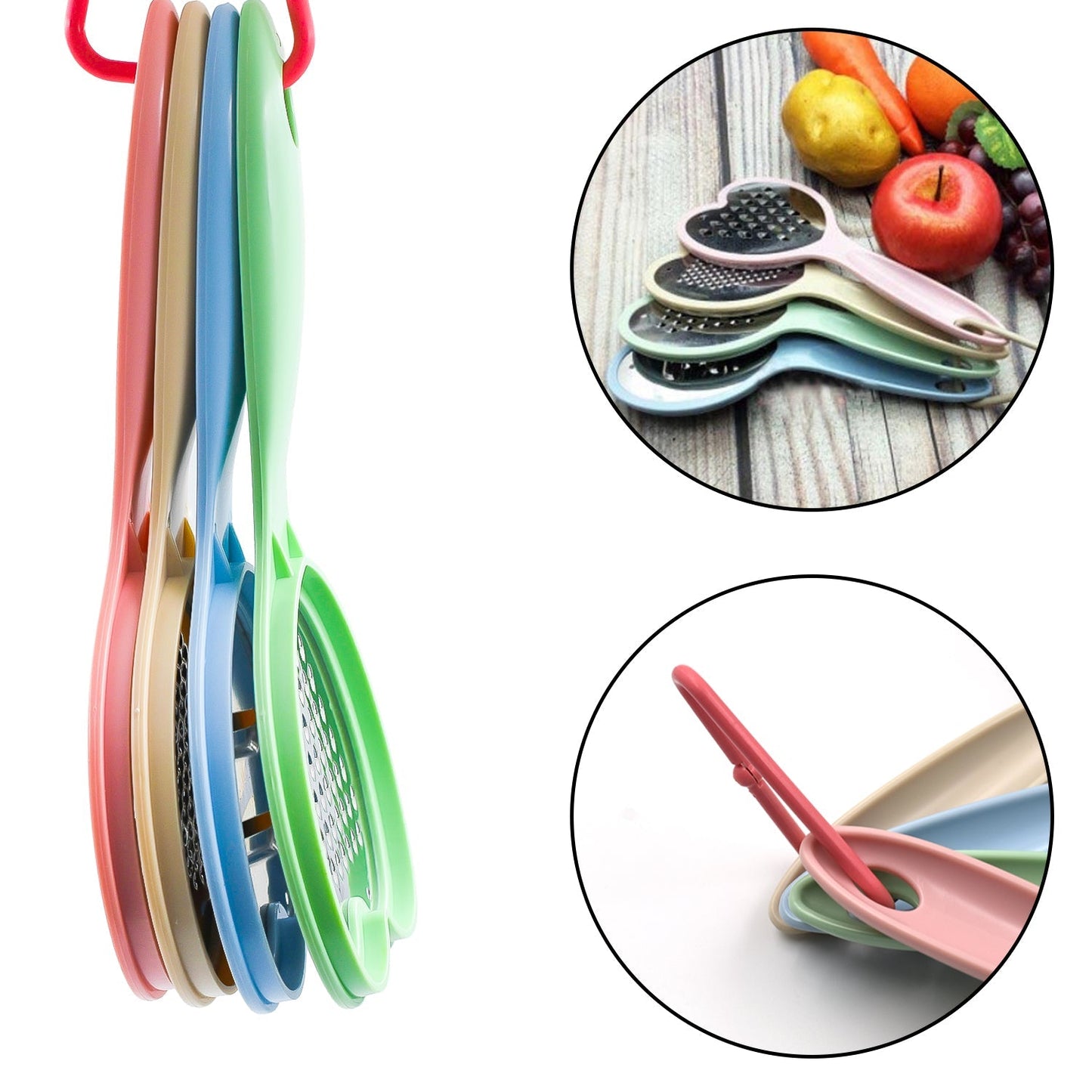 Heart Shaped Grater and Slicer Set for Kitchen Use - Great Price - Image 4