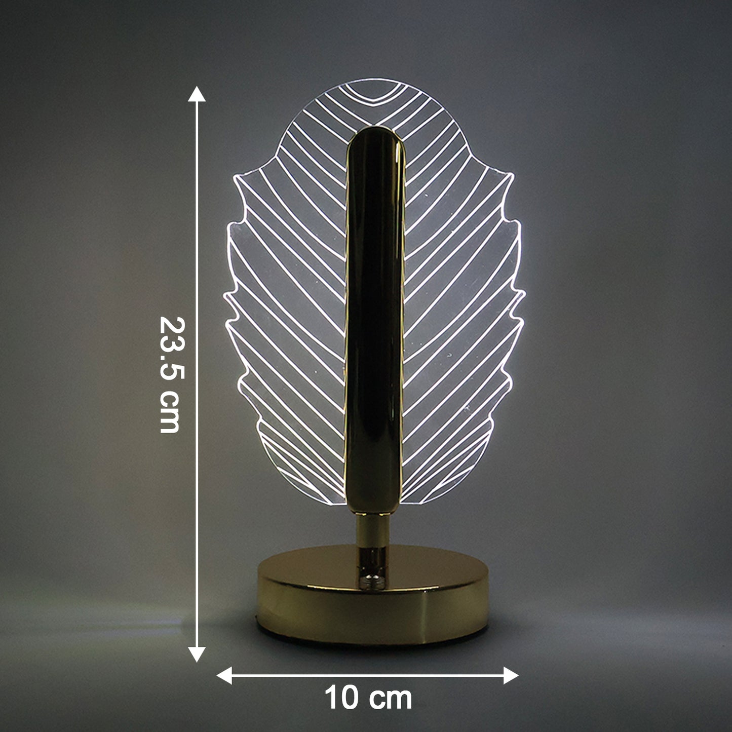 Leaf Shape Crystal Table Lamp with USB Charging (1 Pc) - Happy Price - Image 3