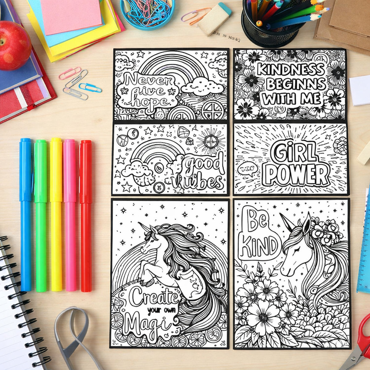 Creative Kids Activity Poster Set for Colouring & Fun (11 Pc) - Happy Price - Image 2