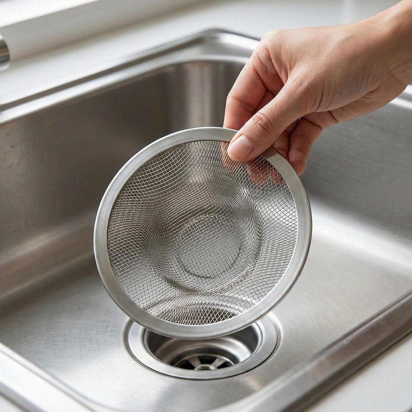 Stainless Steel Sink Drain Strainer Set - 3 Pieces - Happy Price - Image 4