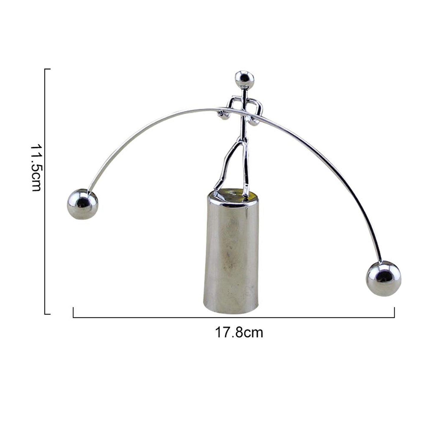 Mini Steel Balance Toy Decoration Pendulum Newton Cradle Balance Ball Tumbler Desk Toy Metal Man Home Home Decoration Crafts - Happy Price - Image 6