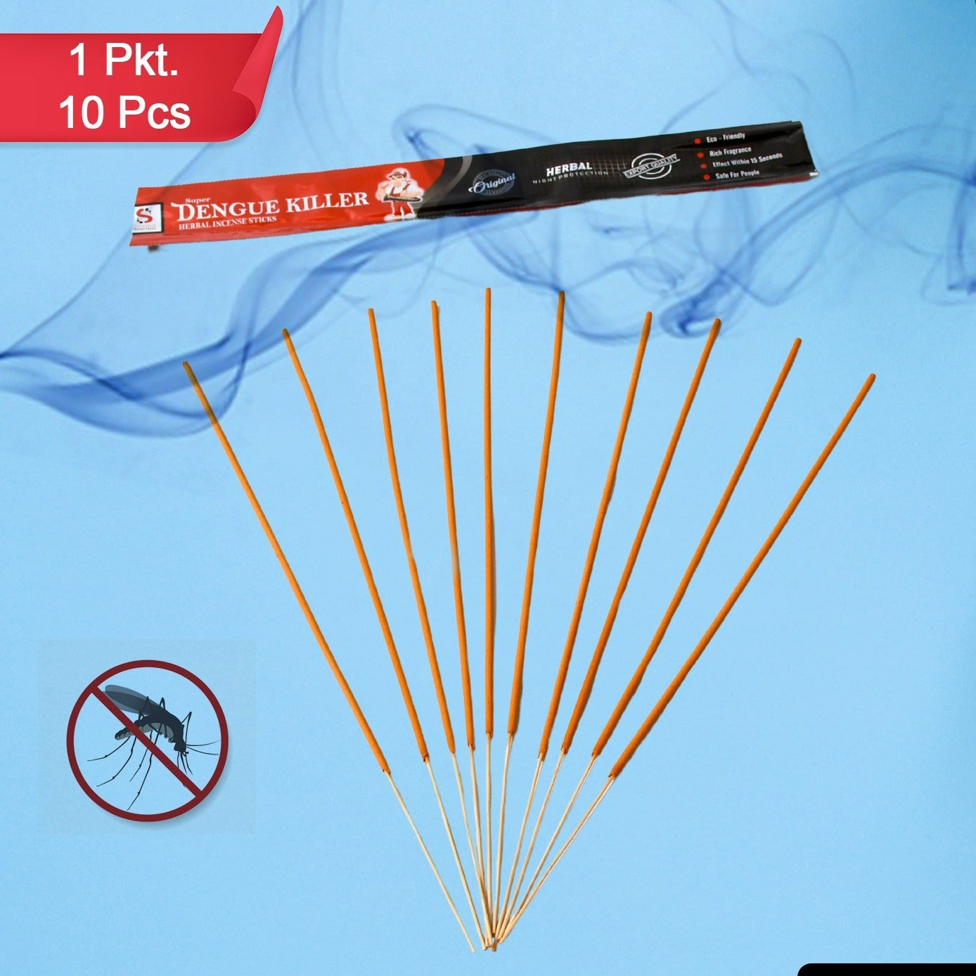 Mosquito Agarbatti Stick Herbal Mosquito Agarbatti (1 Packet 10 Sticks) (Incense Stick) - Happy Price - Image 1