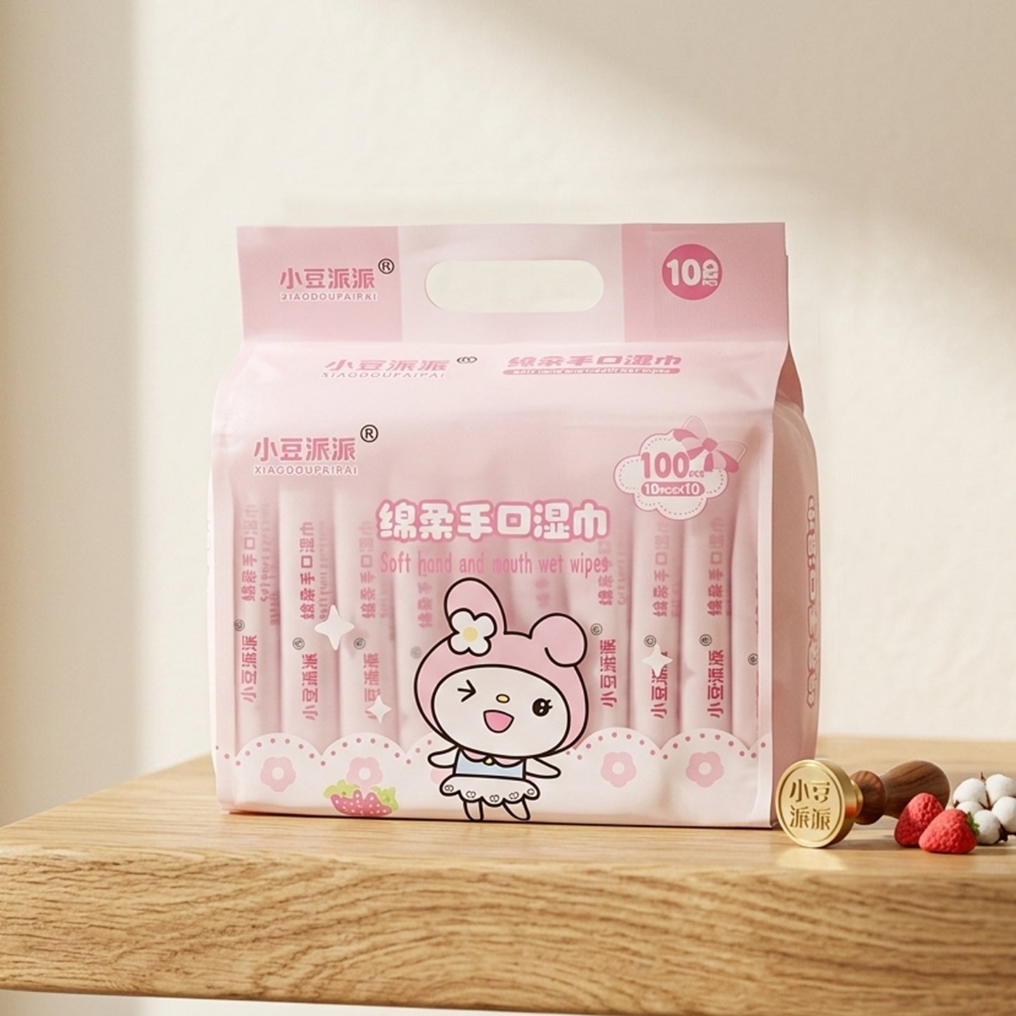 Cartoon Print Soft Wet Wipes - 100 Pieces (10 Packs x 10 Pc) - Great Price - Image 4
