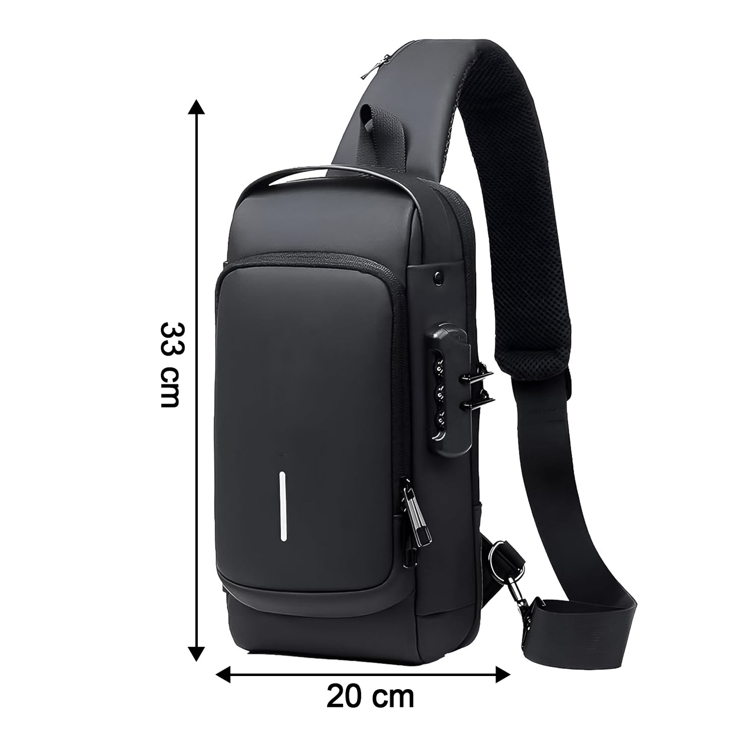 Anti-Theft Crossbody Sling Bag with USB Port & Lock - 1 Pc - Happy Price - Image 6