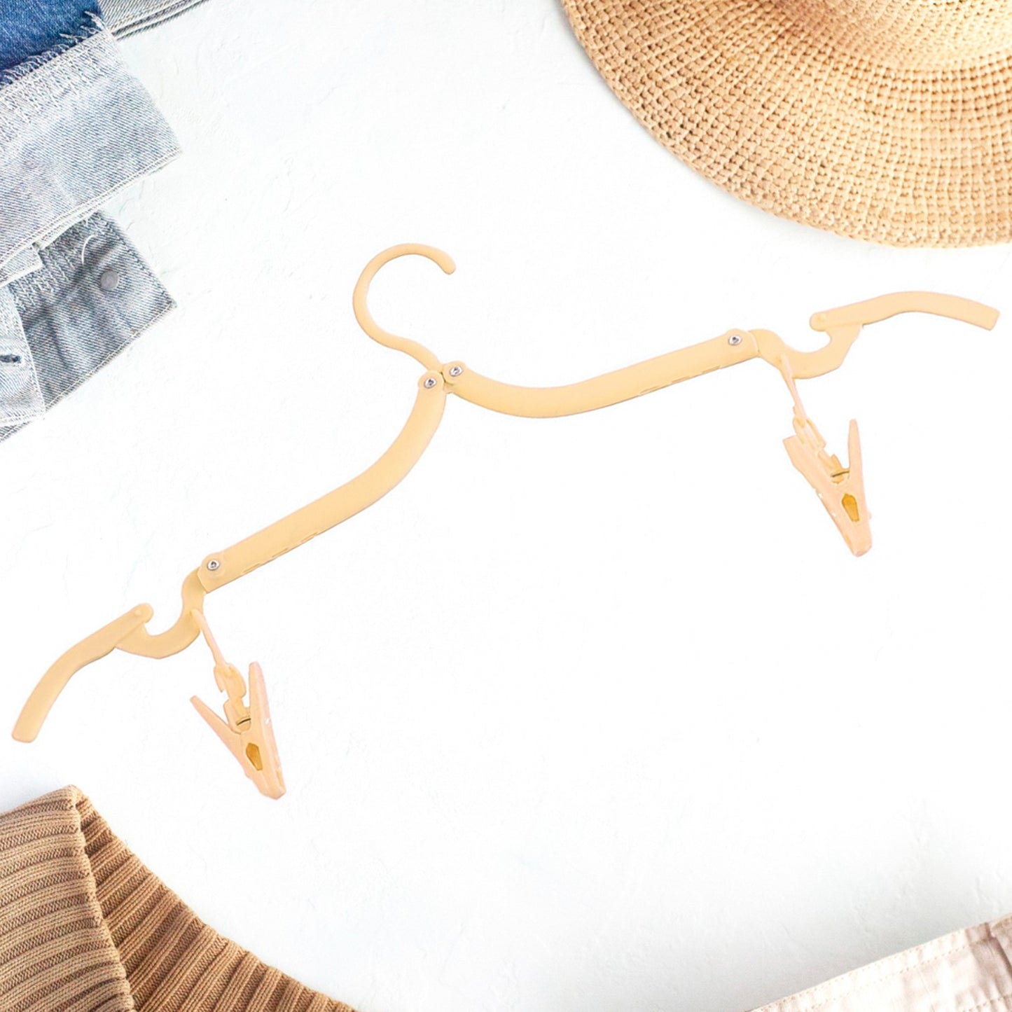 Adjustable Folding Clothes Hanger with Clips (1 Pc) - Happy Price - Image 2