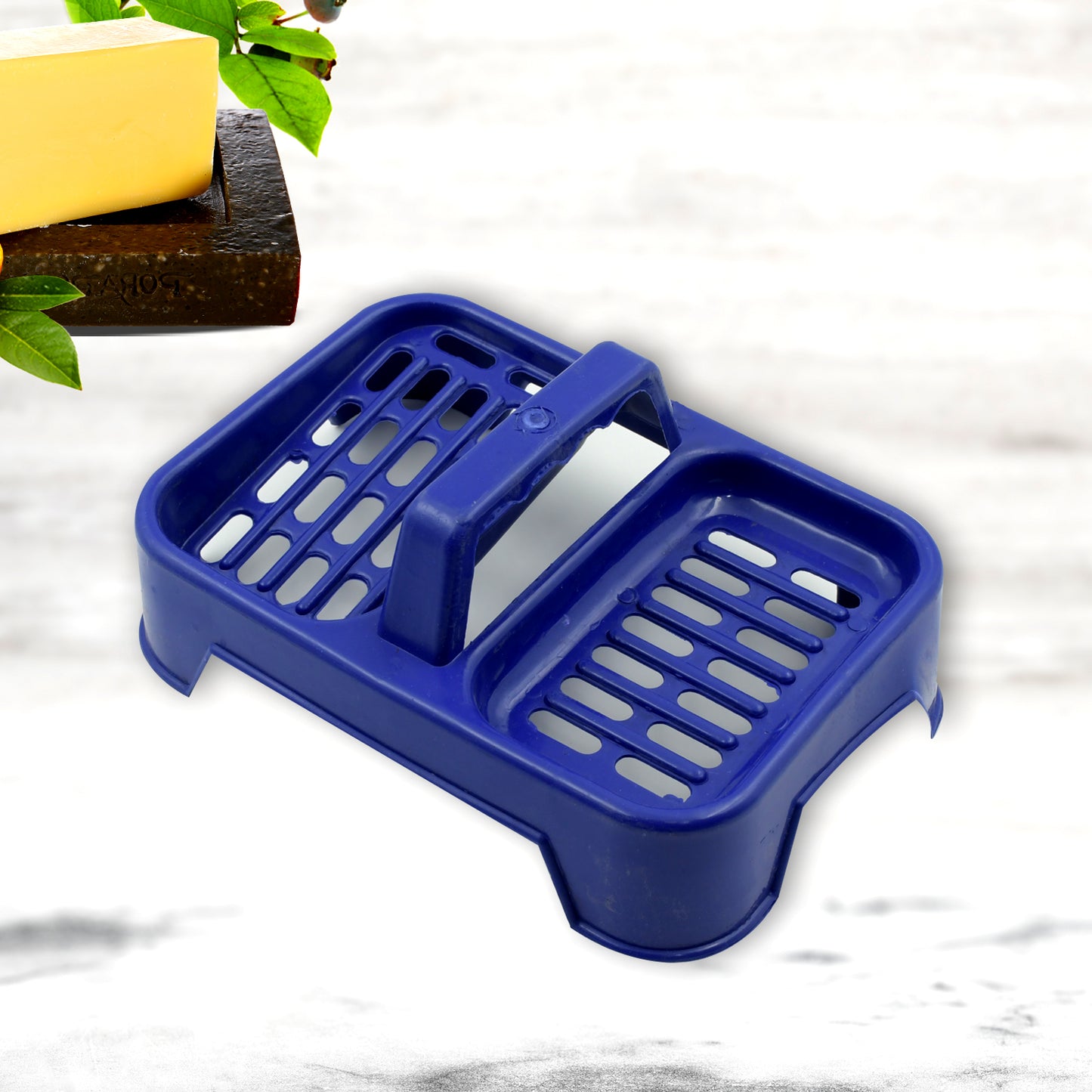 8729 2in1 Plastic Soap Case Soap Dish Soap Stand 2 Section Plastic Soap Case Soap Holder Soap Dish For Bathroom Kitchen Sink (1 Pc Multicolor ) - Happy Price - Image 6