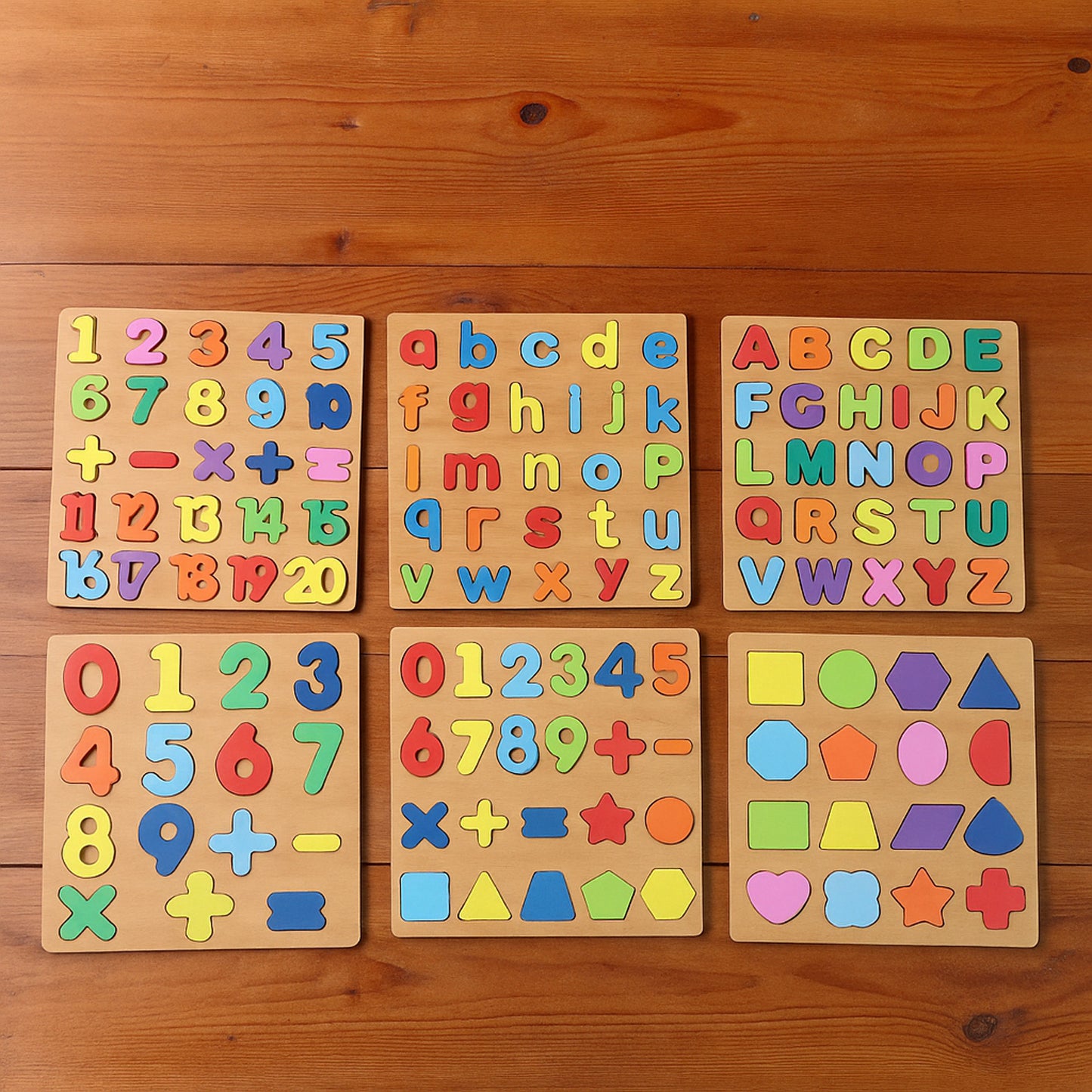 Wooden Learning Puzzle Board - 1 Pc (Alphabet, Numbers, or Shapes) - Happy Price - Image 3