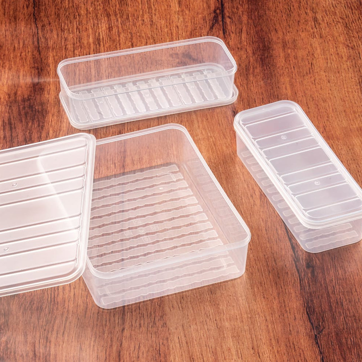 3 Pcs Stackable Plastic Food Containers for Fridge & Freezer Storage - Happy Price - Image 6