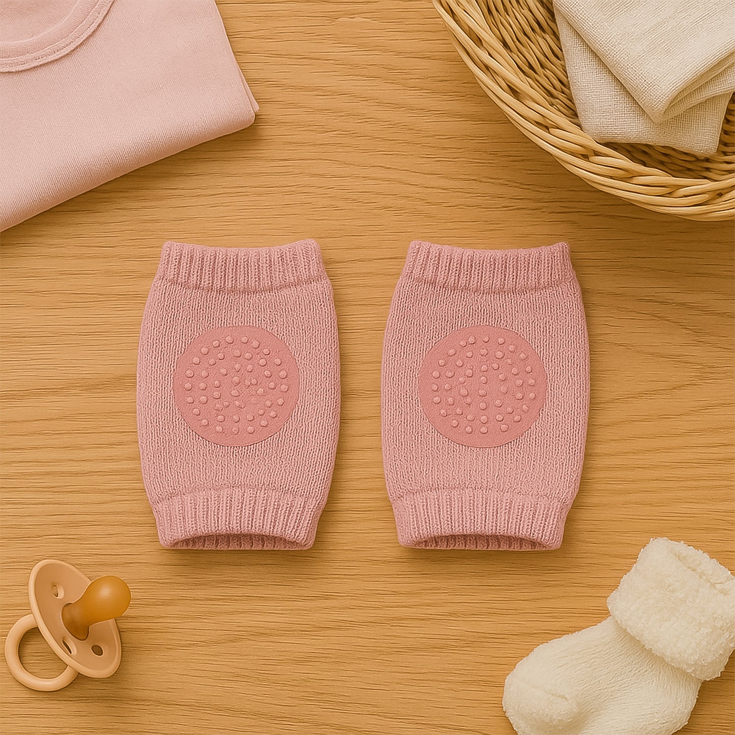 Pink Toddler Wool Knit Leg Warmer (Knee Guard) - Happy Price - Image 3
