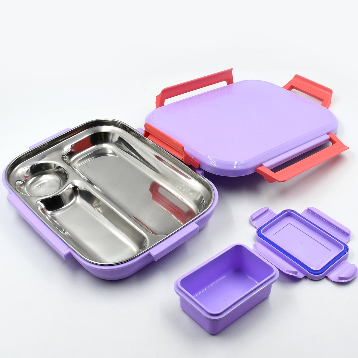 Lunch Box Plastic With Steel Plate Small Lunch Box High Quality Box For Kids School Customized Plastic Lunch Box For Girls Boy - Happy Price - Image 4