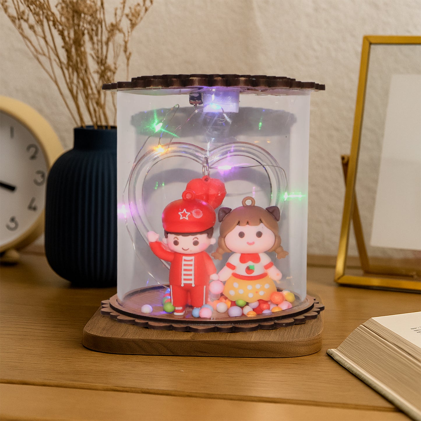 Cute LED Light Figurine Snow Globe Showpiece (1 Pc) - Happy Price - Image 6