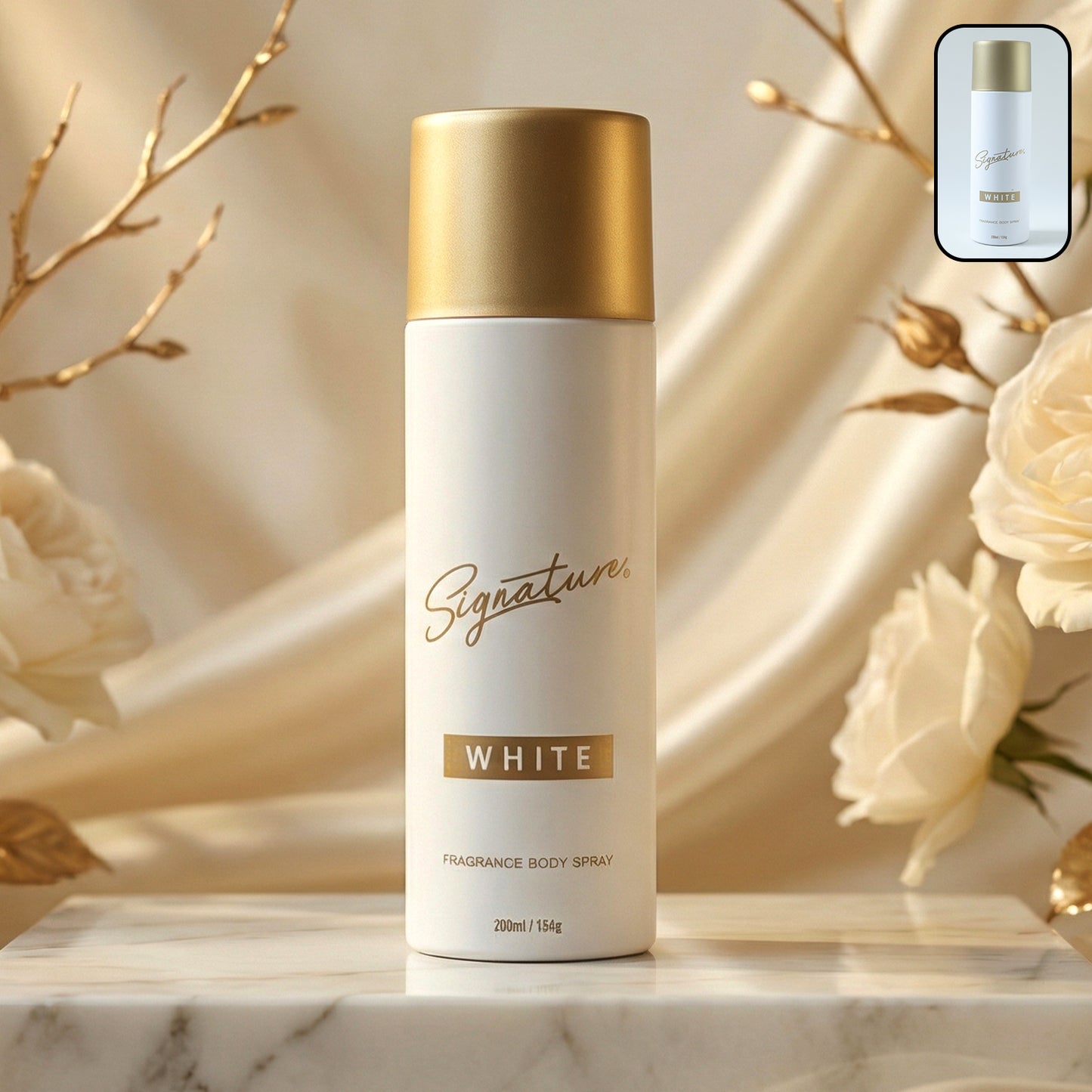 Signature Premium White Fragrance Body Spray 200 ML for Men - Long Lasting Fresh Scent - Great Price - Image 2