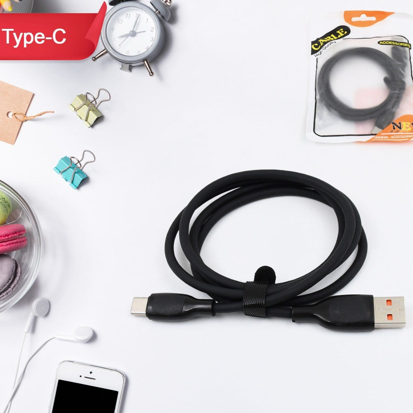 Type C Data Cable Fast Charging Cable (1 Mtr. Approx 1 Pc) - Happy Price - Image 2