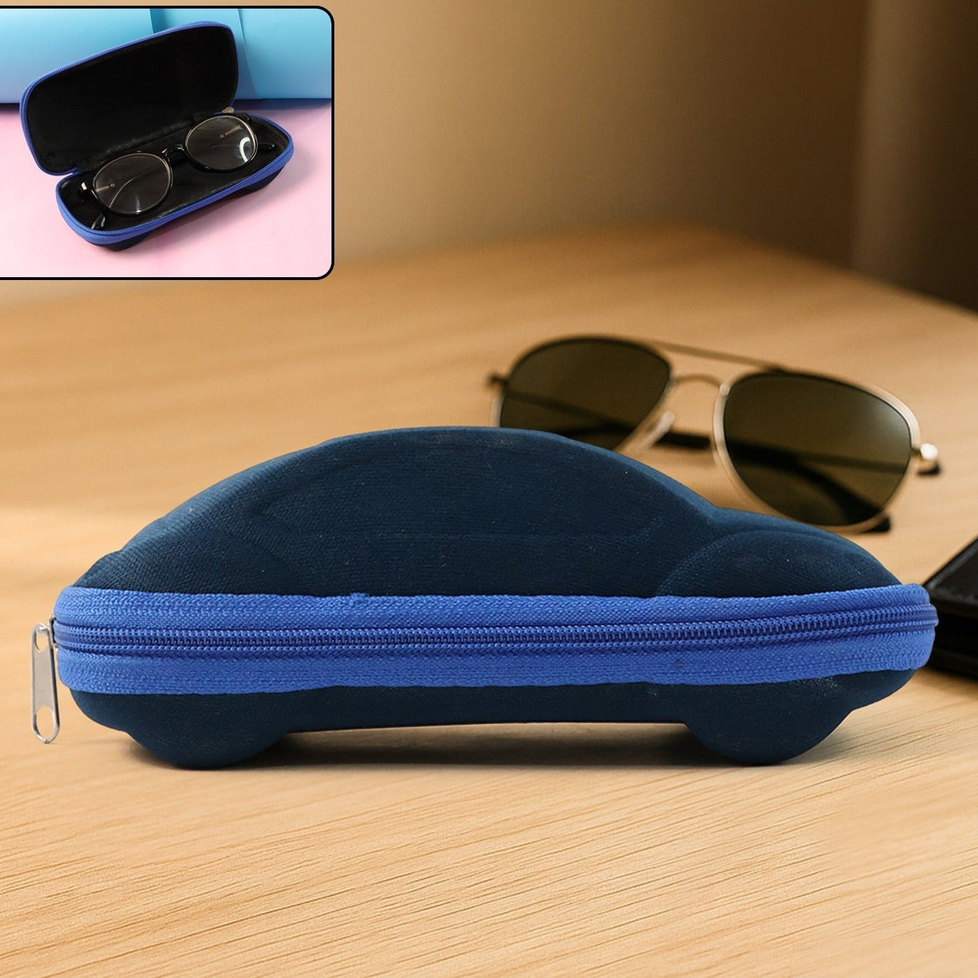 Cute Car Shaped Eyeglasses Case - Portable Hard Shell Sunglass Holder (1 Pc) - Happy Price - Image 1
