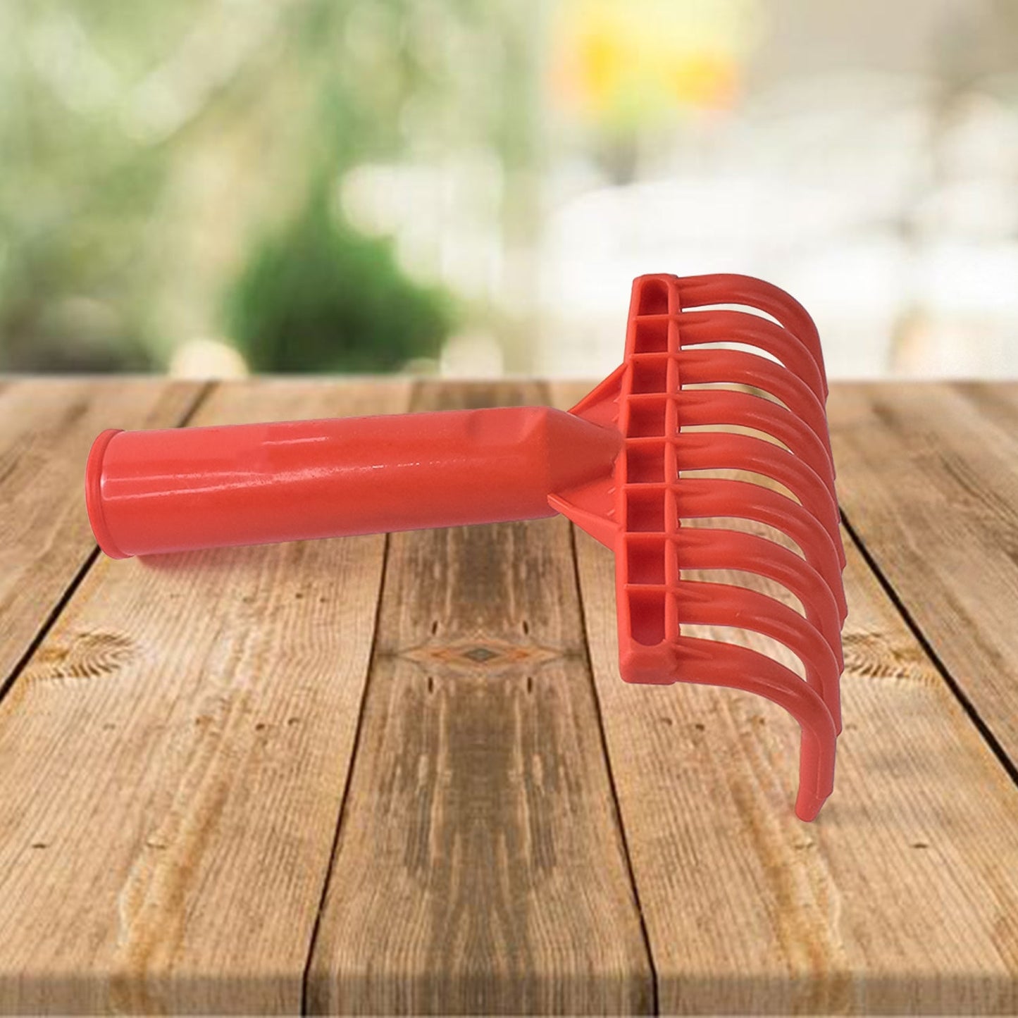 Heavy Duty Plastic Garden Hand Rake 9-tooth Cultivator Tool (1 Pc) - Happy Price - Image 5