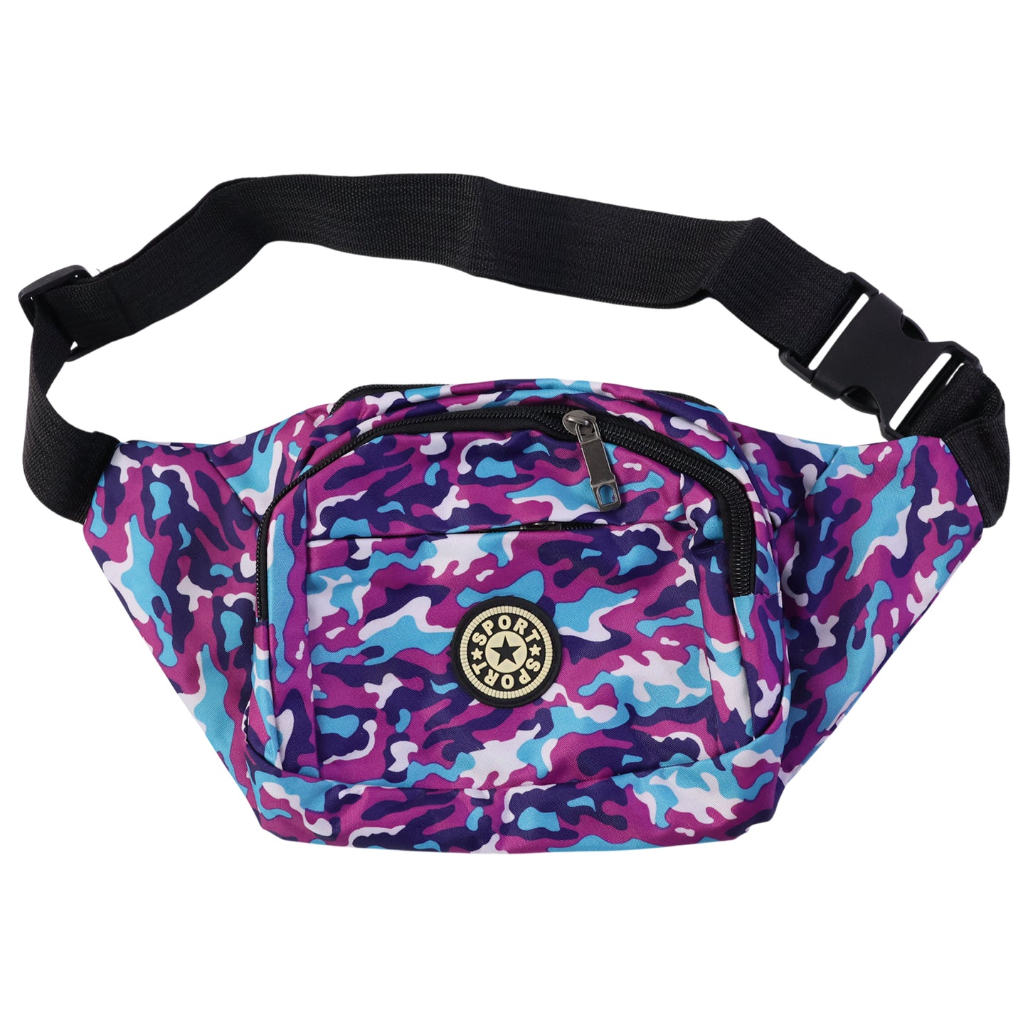 Camouflage Print Waist Bag (1 Pc) - Adjustable Strap for Travel & Sports - Happy Price - Image 4