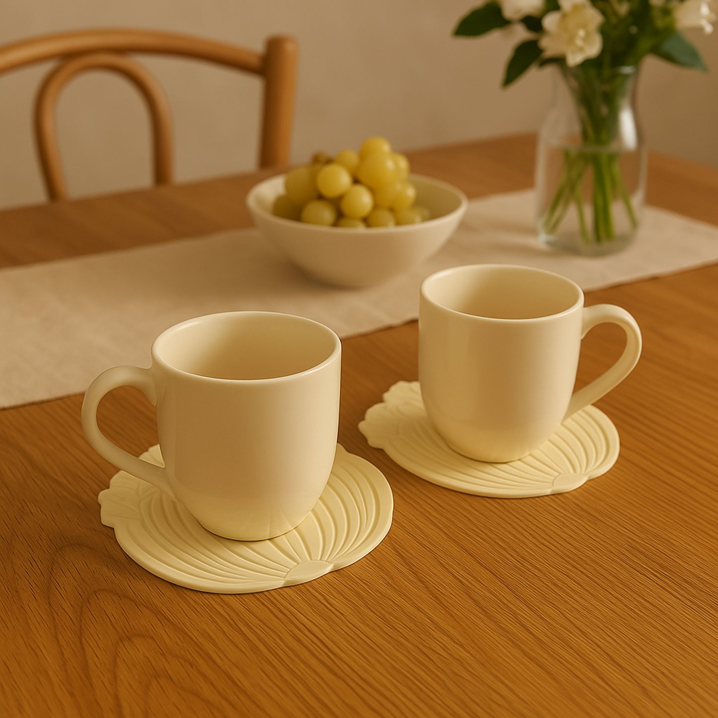 Silicone Leaf Design Coaster Set (2 Pc) - Happy Price - Image 4
