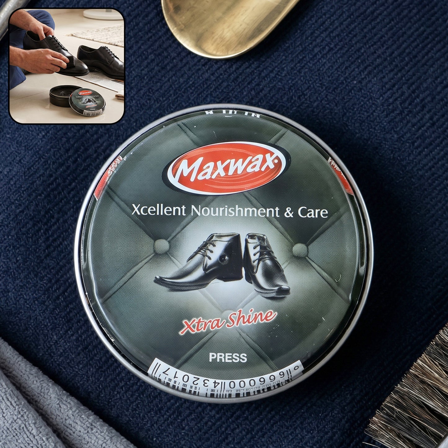 Maxwax Black Shoe Polish Cream (1 Pc 40 Gm)
