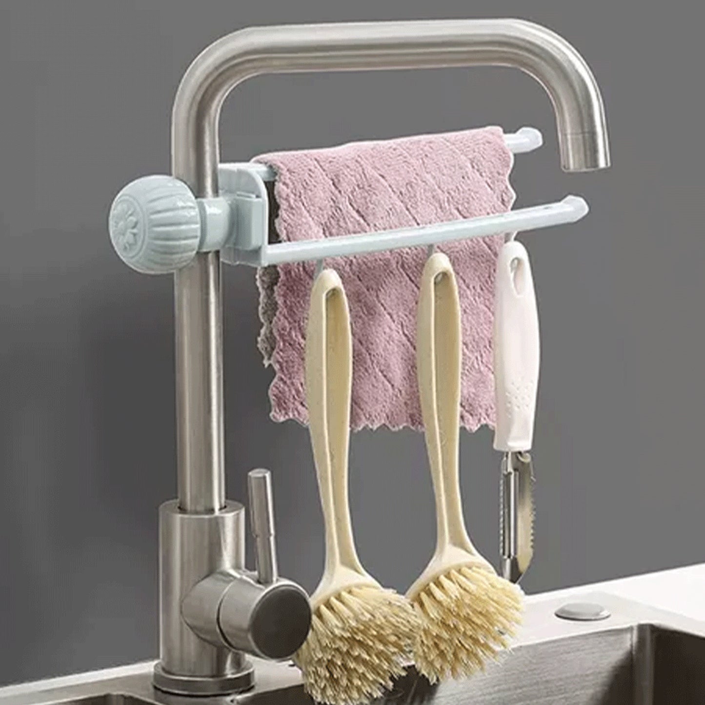 Sink Faucet Holder for Towels & Cleaning Tools - 1 Pc - Happy Price - Image 3