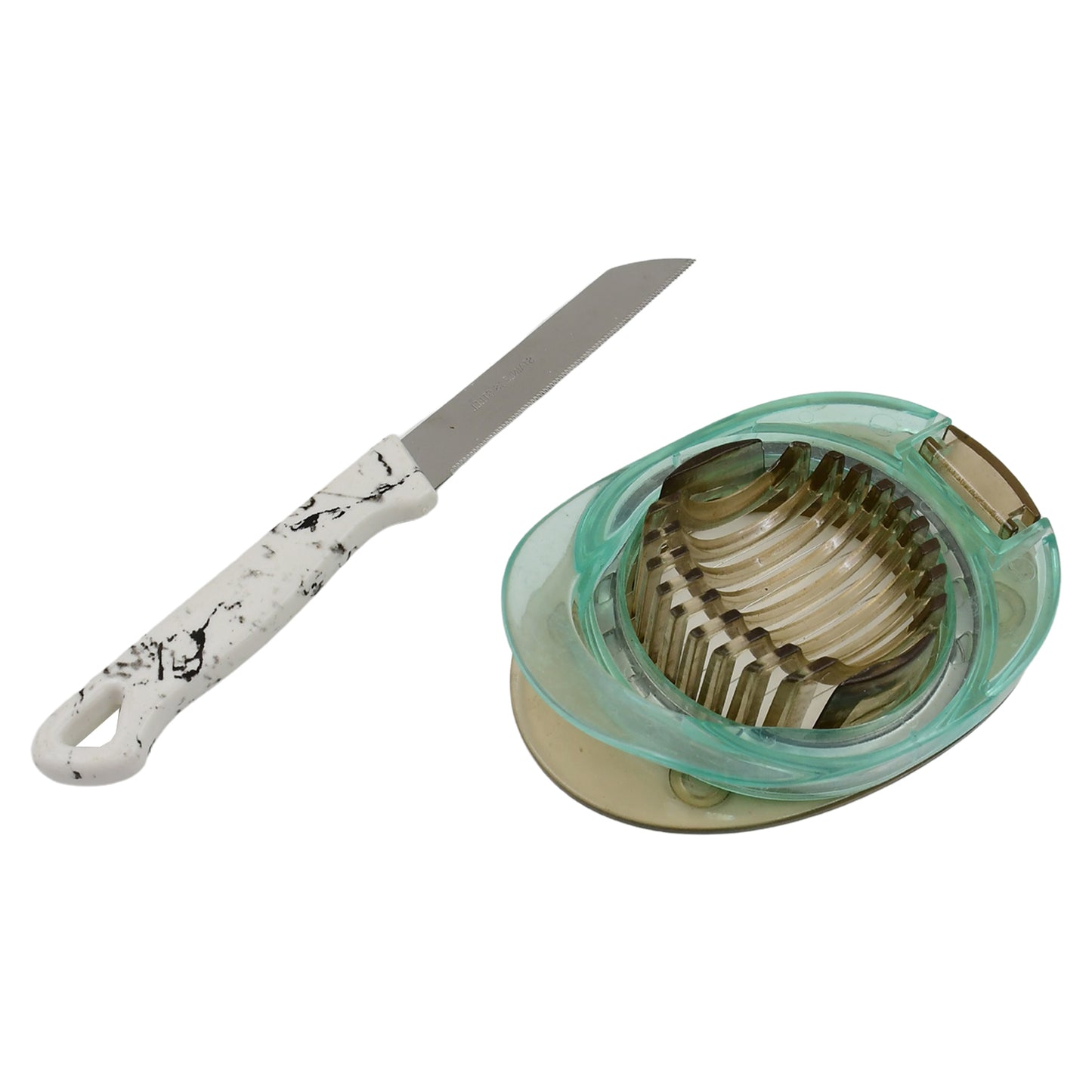 Stainless Steel Egg Slicer Knife (2 Pc Set) - Happy Price - Image 4