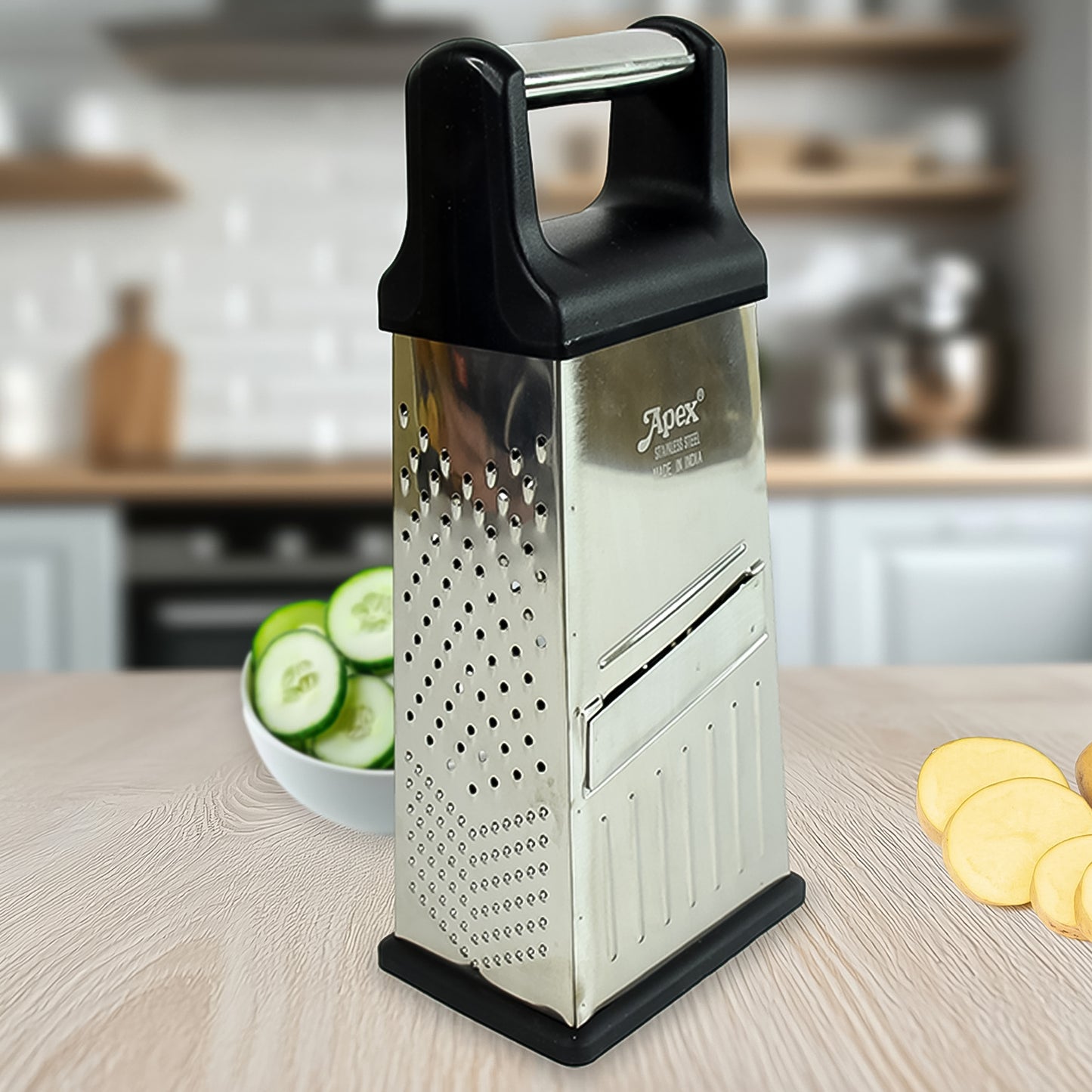 Apex 5-in-1 Master Stainless Steel Multipurpose Slicer And Grater - Happy Price - Image 3