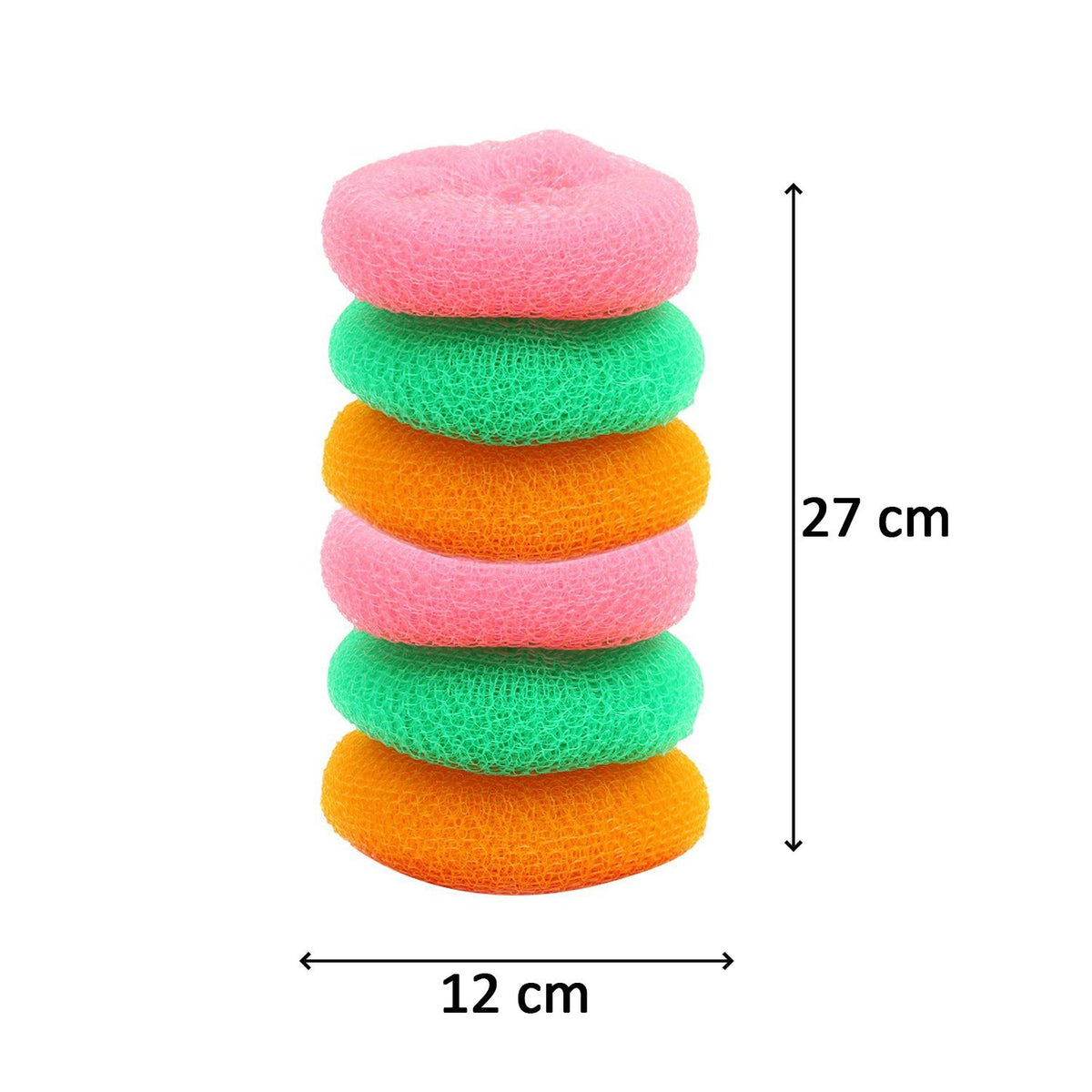 Plastic Scrubber Round Nylon Scrubbers (Pack Of 6) - Happy Price - Image 4