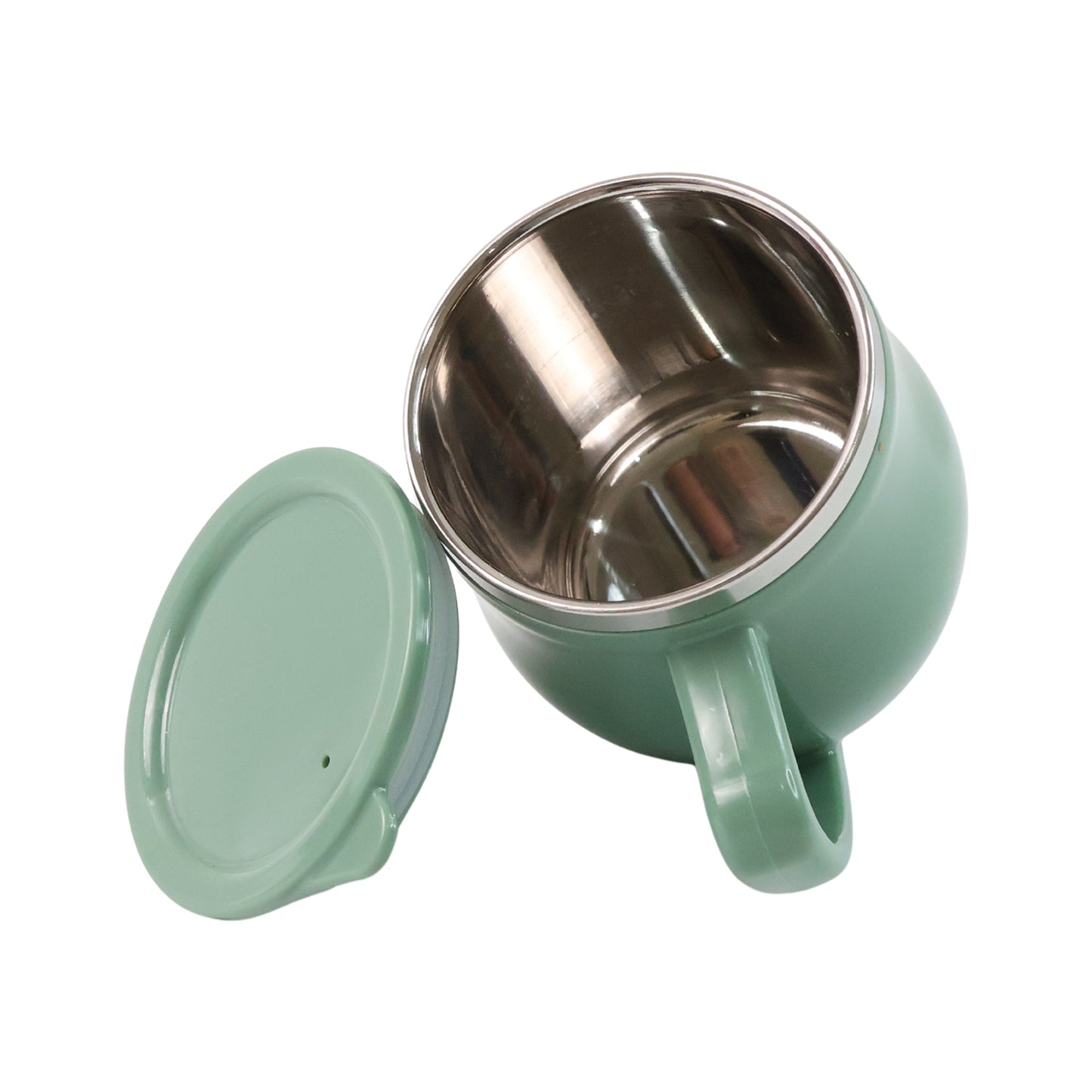 Apex 200ml Double Wall Desk Mug with Lid - Stainless Steel Inner - Happy Price - Image 2