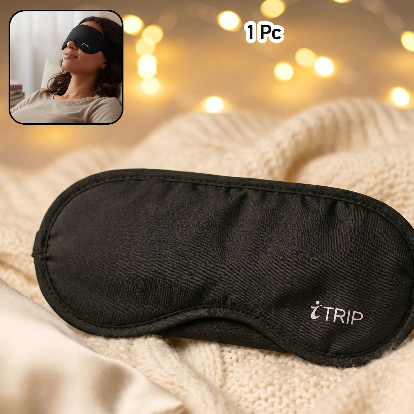 Premium Soft Padded Sleep Eye Mask (1 Pc)