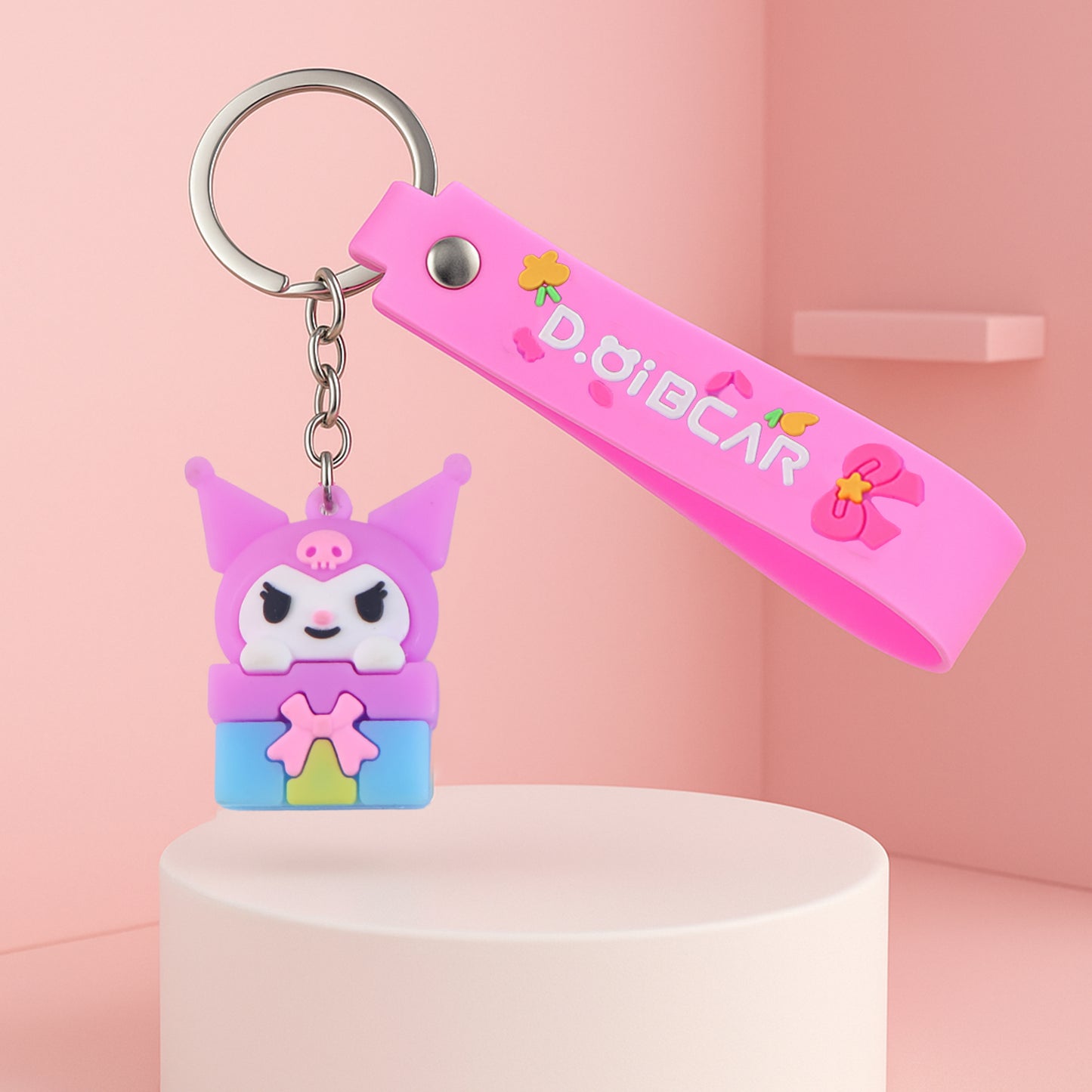 Cute Cartoon Silicone 3d Key Chain With Metal Hook Strap (Pack Of 1) - Happy Price - Image 3