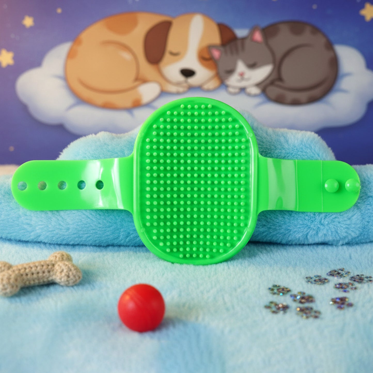Pet Bath Brush with Hand Strap for Dogs & Cats - 1 Pc - Happy Price - Image 2