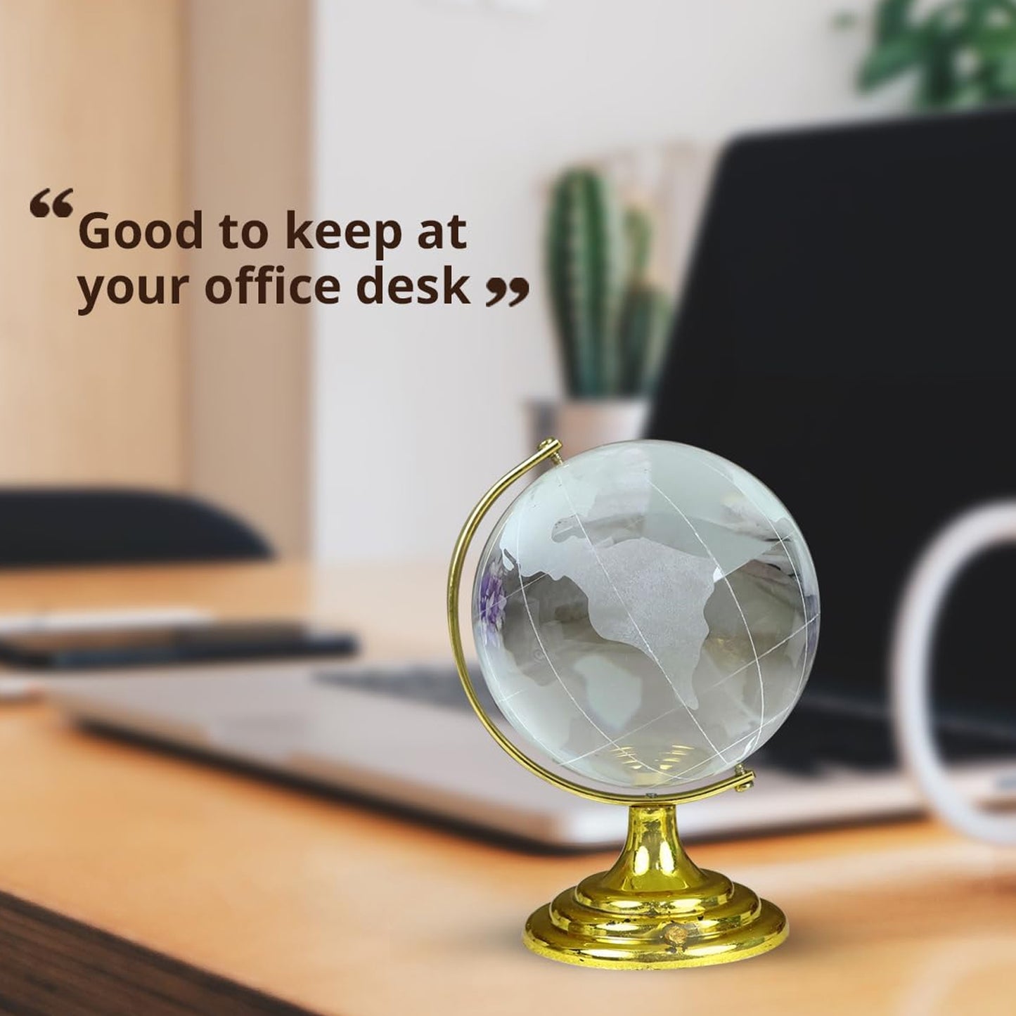 Crystal Globe World Map 50 Mm With Golden Stand (1 Pc) - Happy Price - Image 4