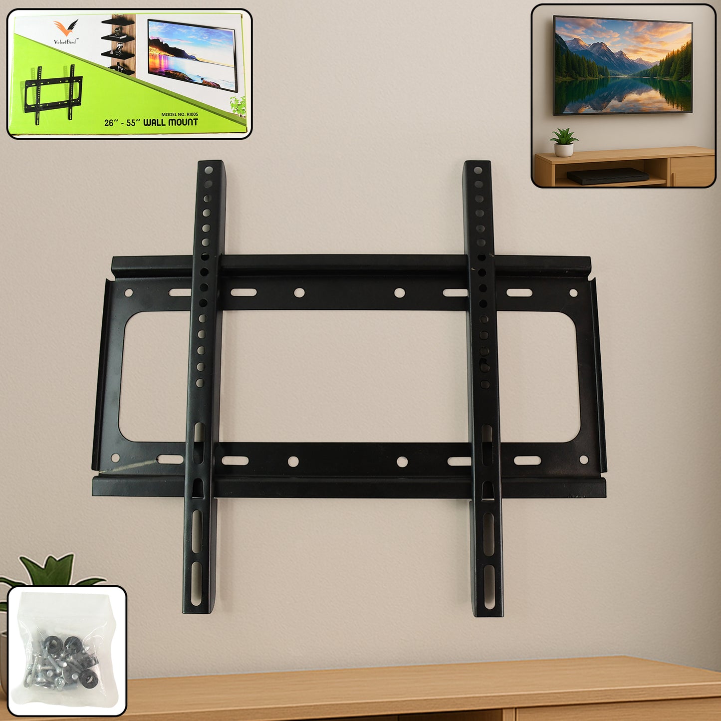 Universal Heavy Duty Adjustable Metal Led Lcd Tv Wall Mount Bracket - Happy Price - Image 2