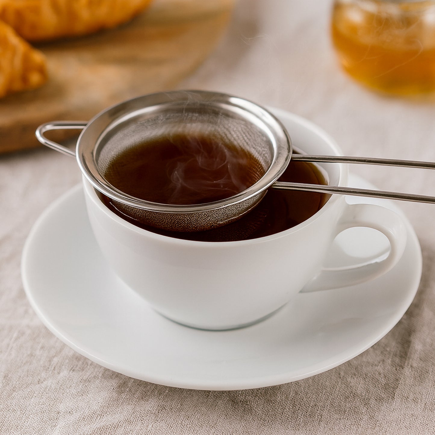 Supermom Slim Stainless Steel Kitchen Strainer - Fine Mesh Sieve for Tea, Coffee, Juices & Cooking (1 Pc) - Happy Price - Image 7