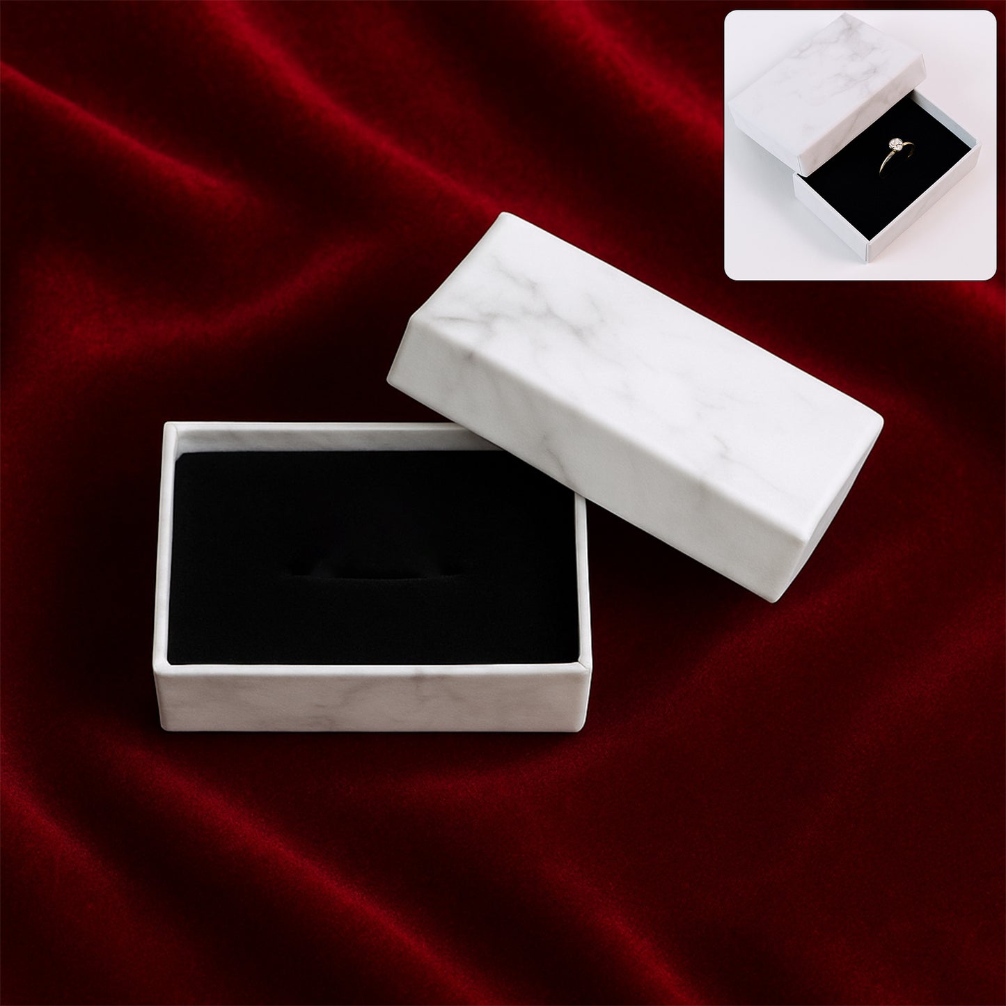 Marble Finish Small Gift Box for Jewelry - 8x5 cm, 1 Pc - Happy Price - Image 2